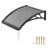 Awnings for Door Entrance, 24 x 24 in, Exterior Front Door Window Awnings with Drainage & ABS Bracket, Rain Snow Sun Protection, Overhang Polycarbonate Door Canopy for Porch Patio, Smoky Gray-123327069-123327076