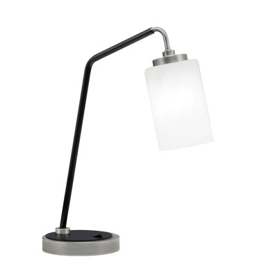 Arwin Desk Lamp Shown With 4" White Marble Glass