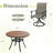4-Person Round Patio Dining Set With Swivel Textilene Chairs-12098921