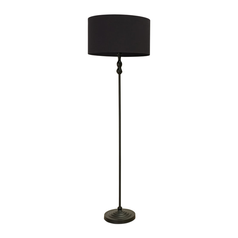 Reselva 151cm Traditional Floor Lamp, Black, Black
