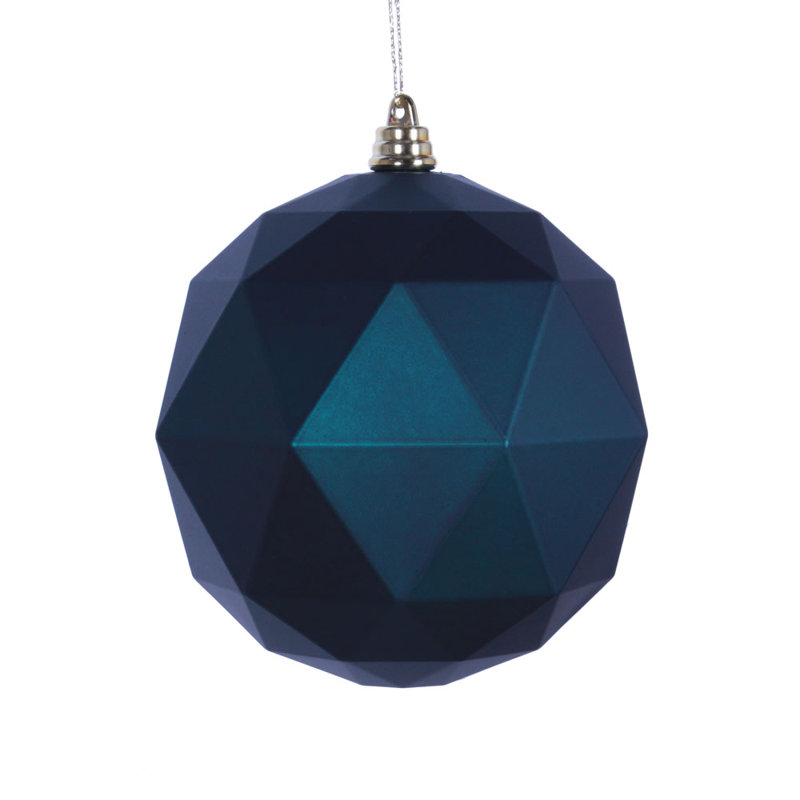 Ornement de Noël en forme de boule, Pervenche, H 6 po x l 6 po x P 6 po
