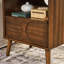 Table de chevet cannelée moderne Mid Century