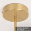 2-Light E27 Gold Glass Semi Flush Mount