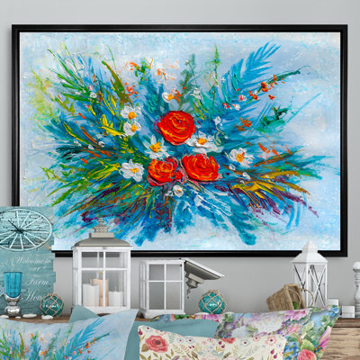 Impressionniste bouquet de fleurs - Reproduction de photo sur toile