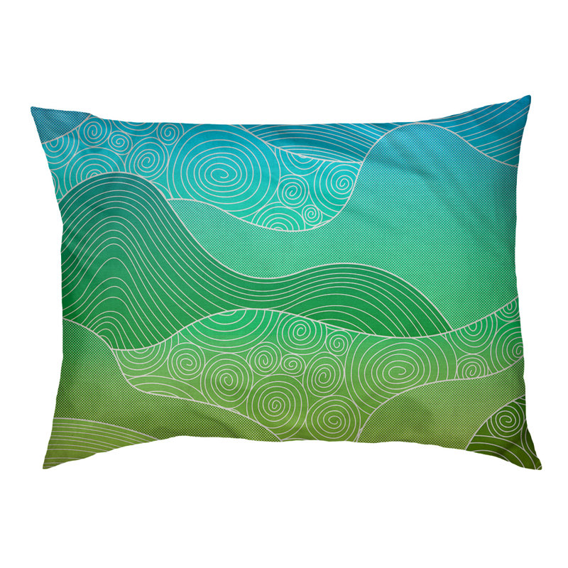 Coussin pour chien Byrge, Bleu/jaune, Grand (l 42,5 po x P 32,5 po x H 14 po)