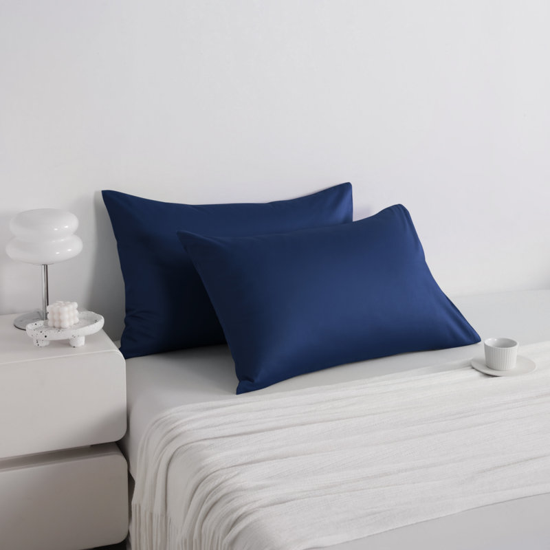 Taies d'oreiller égyptiennes en coton de qualité égyptienne, taies d'oreiller en satin de coton à densité de tissage 500 fils avec fermeture à enveloppe - NTBAY