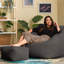 Bean Bag Bazaar Natalia Corduroy Armchair Bean Bag and Square Footstool-63656827