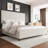 Upholstered Platform Bed With Modern Panel Headboard-986329937-986329940
