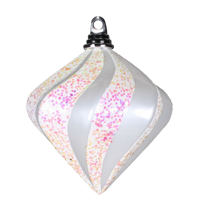 Ornement en forme de diamant, Blanc