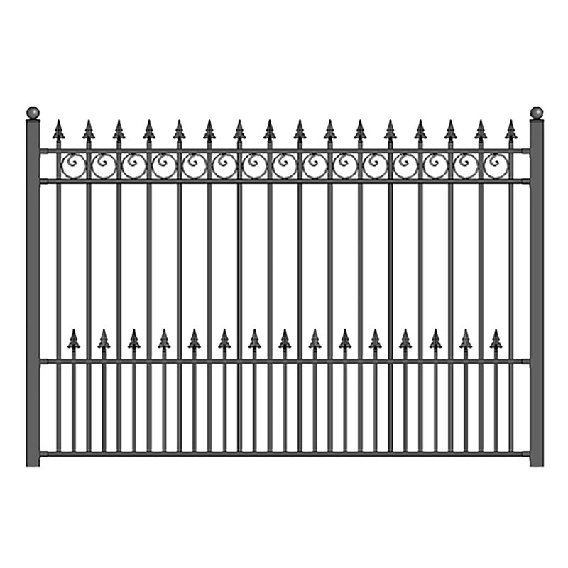 Prague 65.7'' H x 96'' W Black Metal Fencing