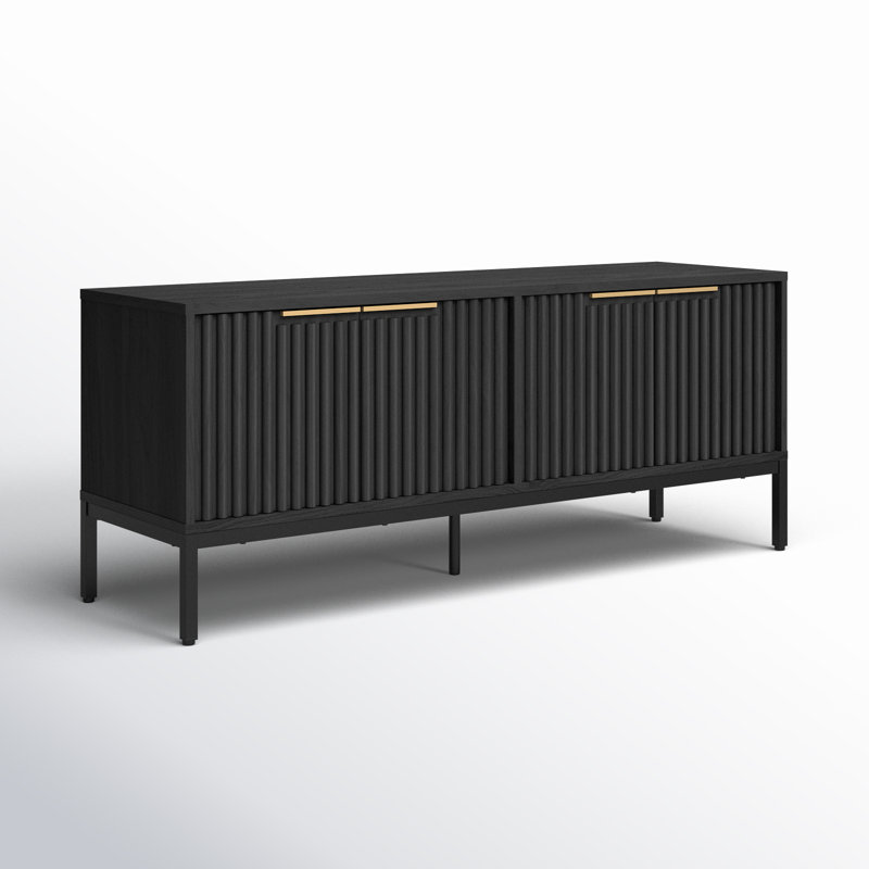 Storage TV Stand, Black