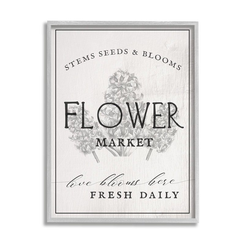 Blooms Flower Market, Estampe numérique Farmhouse, H 14 po x l 11 po x P 1,5 po