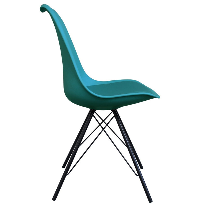 Aneta Plastic Side Chair, Teal