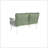Mariano Steel Loveseat And Table Set, Durable And Stylish For Outdoor Relaxation In Off White And Green-680987694