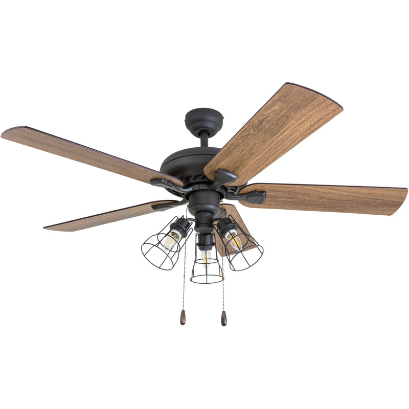 Lincoln Woods 52" Ceiling Fan with LED Light, Standard No Remote