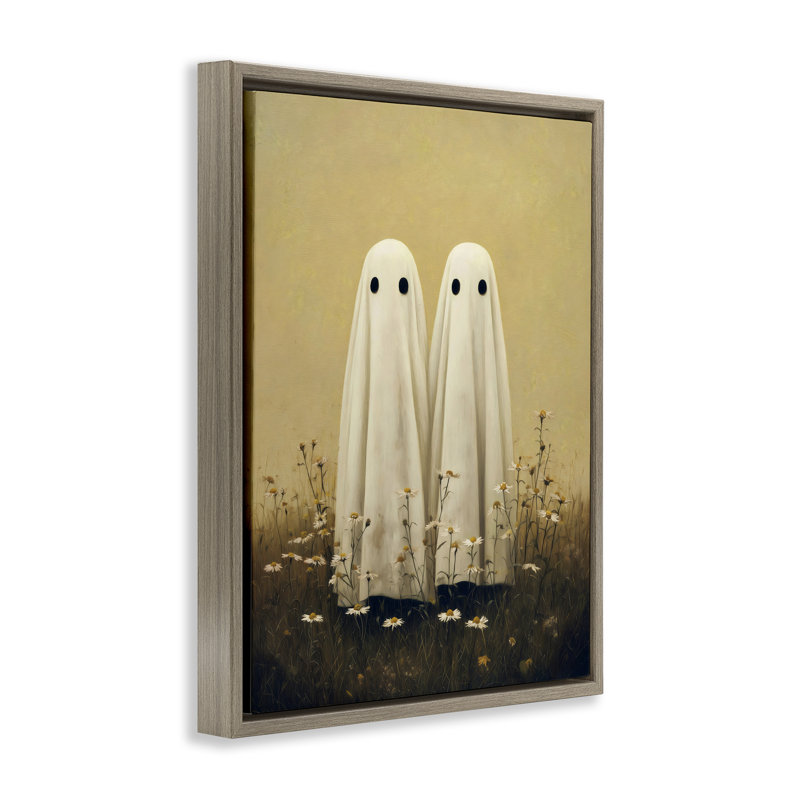 Cadre flottant Daisy Ghost Couple, design par Arlington Prints, Cadre flottant orme Montalcino, H 21 po x l 17 po