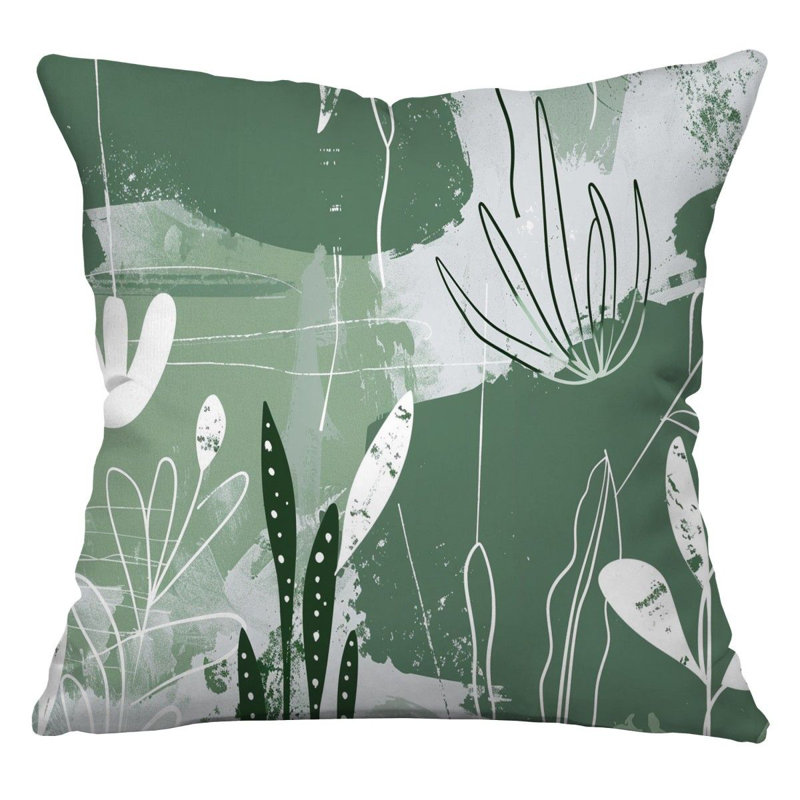 Coussin Botanical, H 16 po x l 16 po