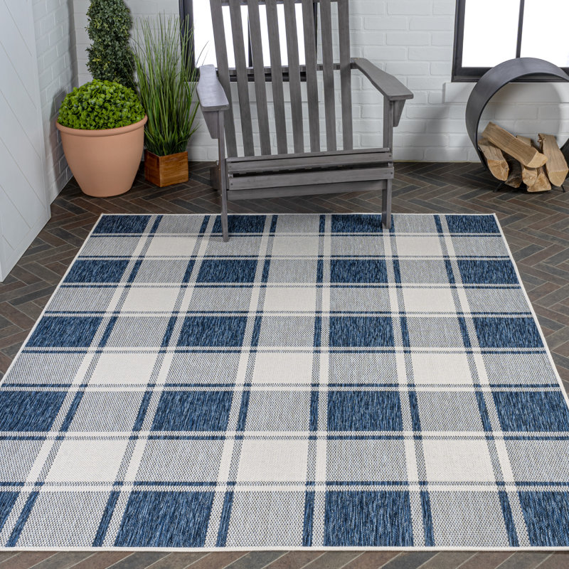 Tapis bleu marine / crème Sabine, Rectangle 4pi x 6 pi
