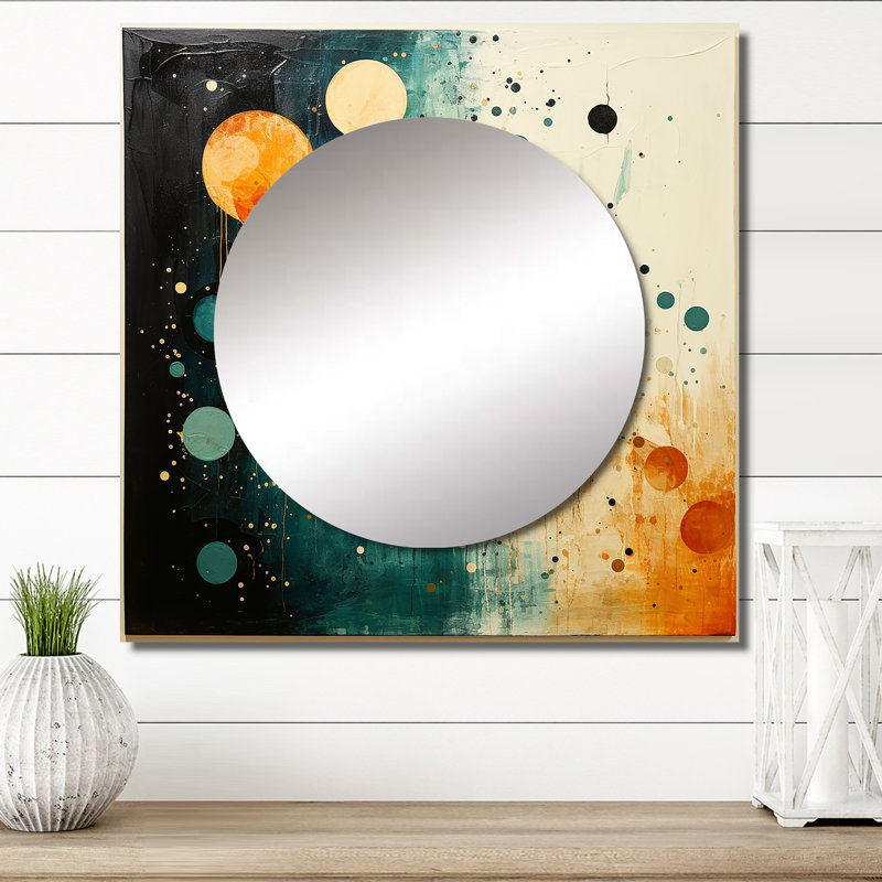 Adreena - Miroir mural de salon abstrait, 29 po x 29 po