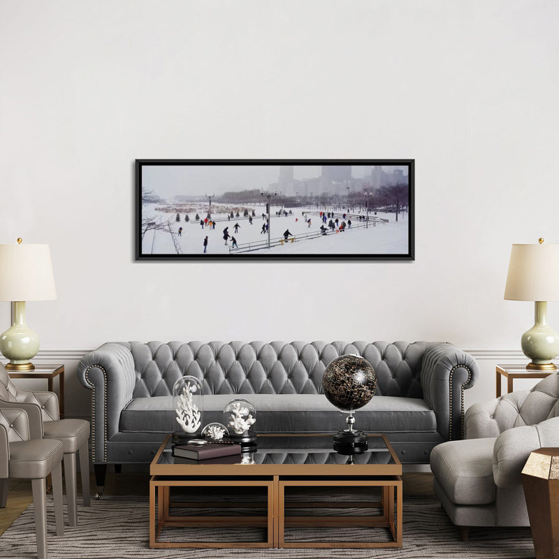 « panoramique bicentennial park, chicago, illinois », reproduction de photo sur toile, H 16 po x l 48 po x P 1,5 po