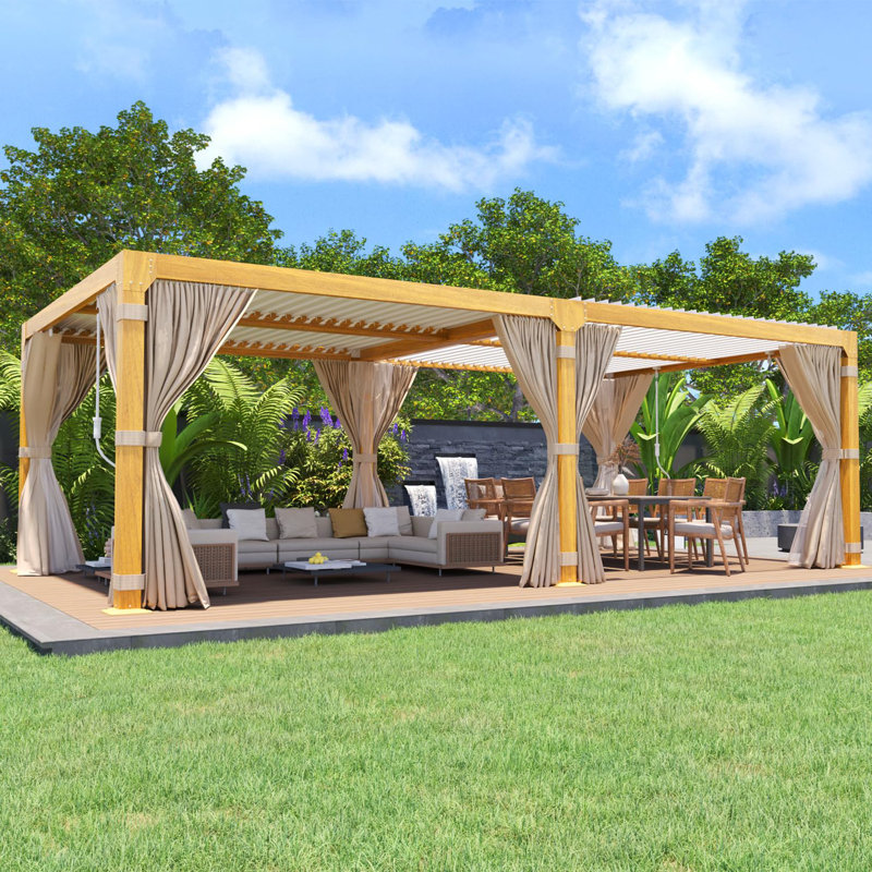 Pergola 12 X 24, Grain du bois