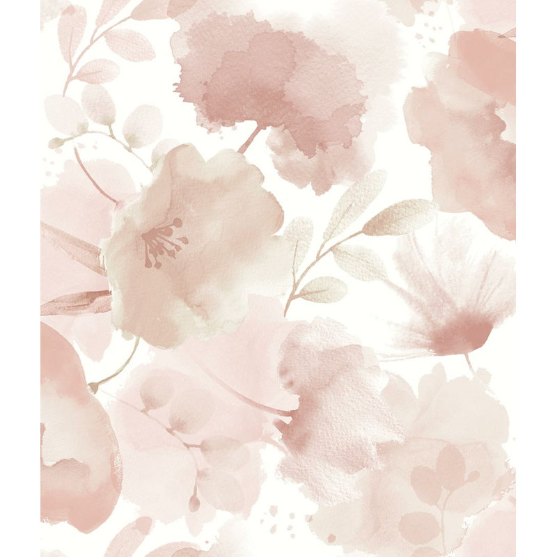 Rouleau de papier peint L 33 pi x l 20,5 po , Rose