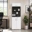 Classeur verrouillable blanc H 79 "avec tiroir supérieur et rangement perforé Morency