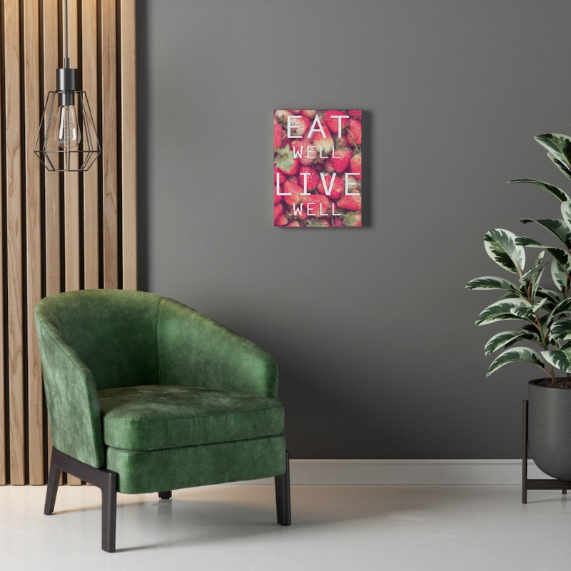 Eat Well Live Well - Wrapped Canvas Print