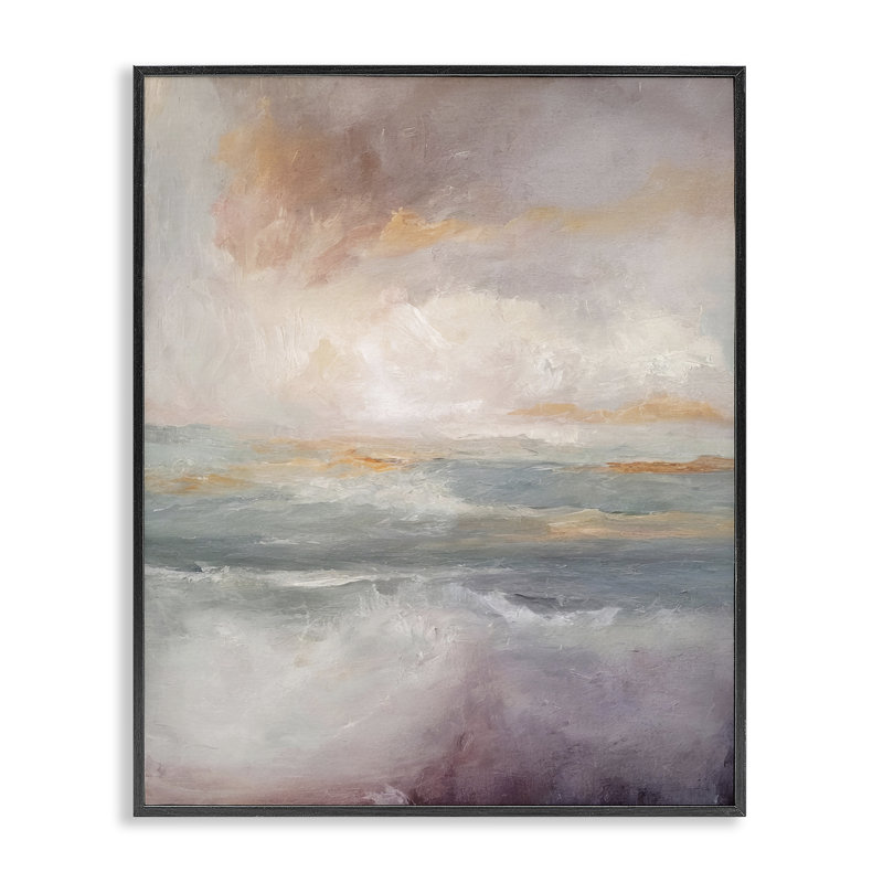 On On Mystic Seas Landscape, estampe numérique, design par 1x, H 20 po x l 16 po, Giclée encadrée noir minuit