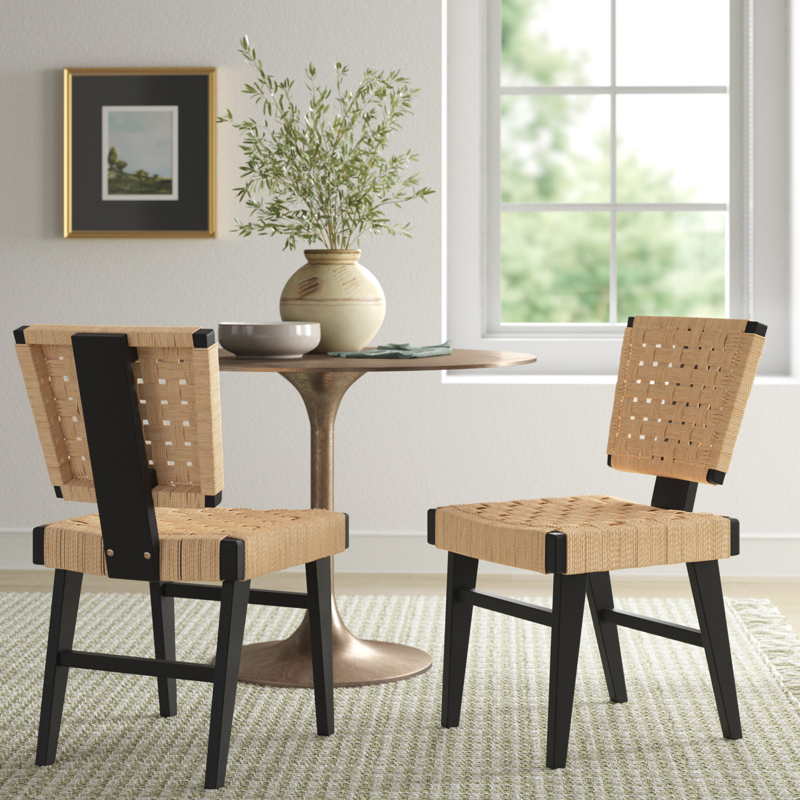 Alfie Armchair, 	Black/Natural