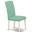 Cet ensemble de salle à manger 5 pièces comprend une table ovale en bois avec feuille papillon et 4 chaises rembourrées en similicuir pour étang, blanc lin-421326286-471855434-471855478