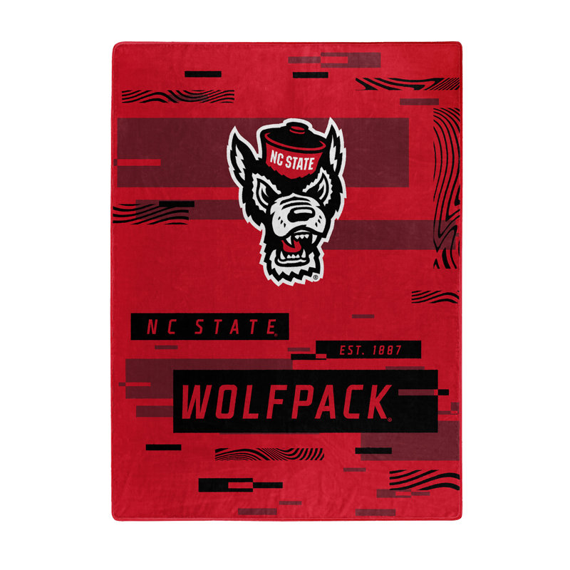 Throw Blanket, Red/Black, Wolfpack