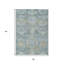 Tapis intérieur / extérieur 3 pi x 5 pi bleu et doré lavable