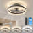 Black Smart Ceiling Fan Light With Silent Function, Multi-Speed Adjustment-1160391572