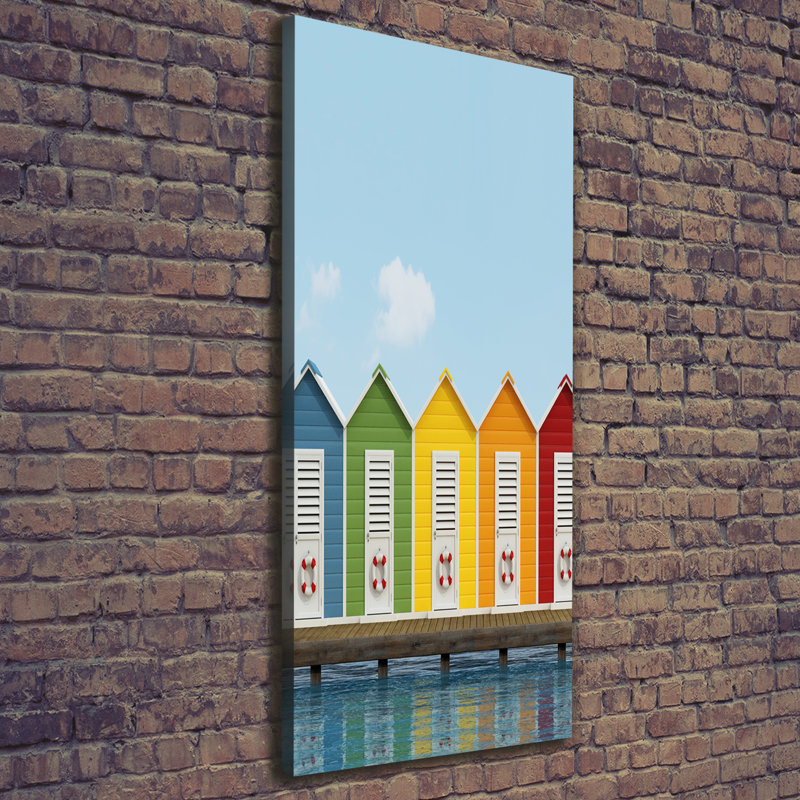 Beach Cabins - Wrapped Canvas Print