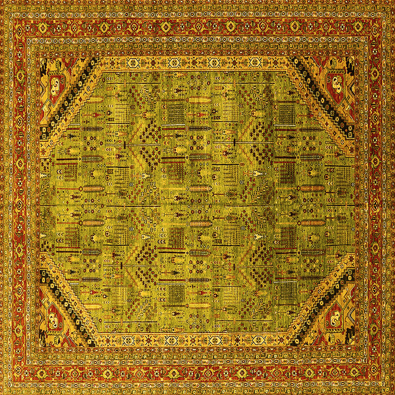 Manuella Performance Oriental Indoor Rug, Square 6'