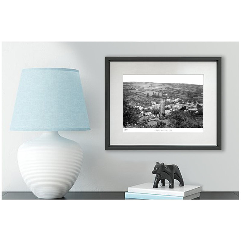 Combe Martin, 1930 - Single Picture Frame Print, 40cm H x 50cm W x 2.3cm D