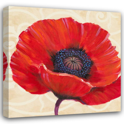 ArtDirect OToole, Tim Gallery Wrapped Canvas Art Titled: Red Poppy I