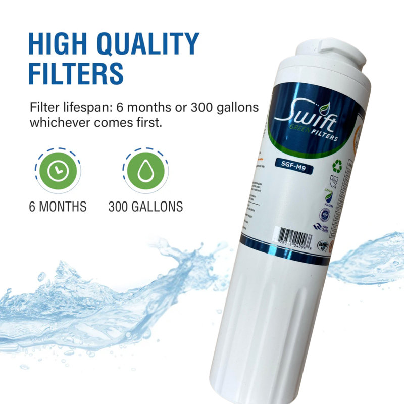 SGF-M9 Compatible Refrigerator Water Filter for UKF8001, EDR4RXD1, FILTER 4, EFF-6007A.