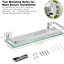 Tablette murale flottante en verre