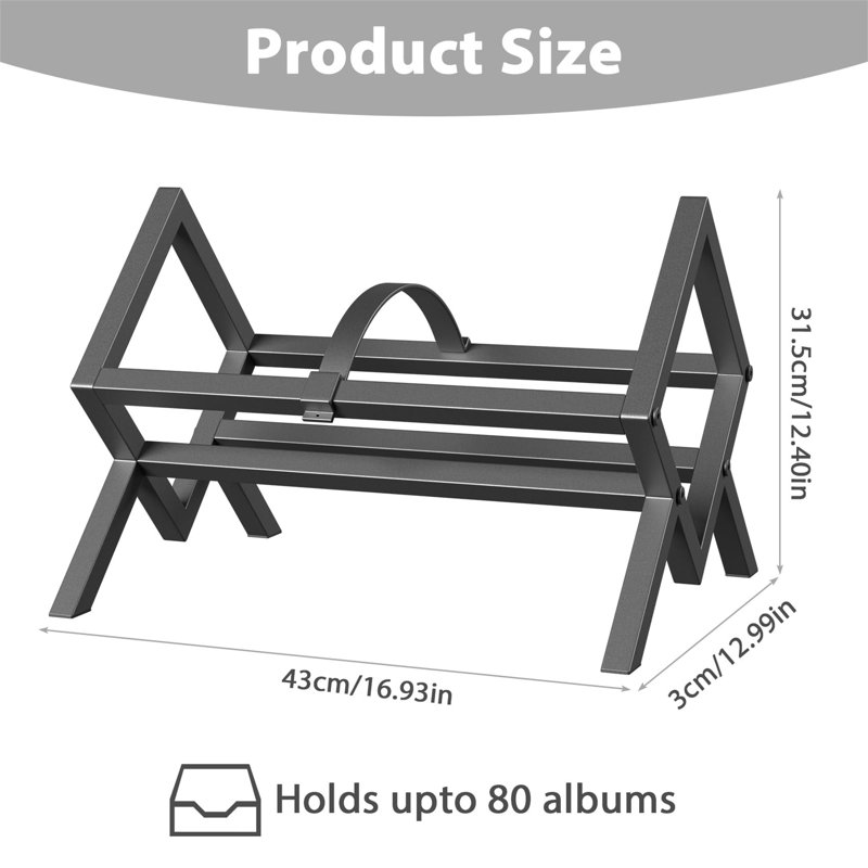 Metal 31.5cm H Media Shelves