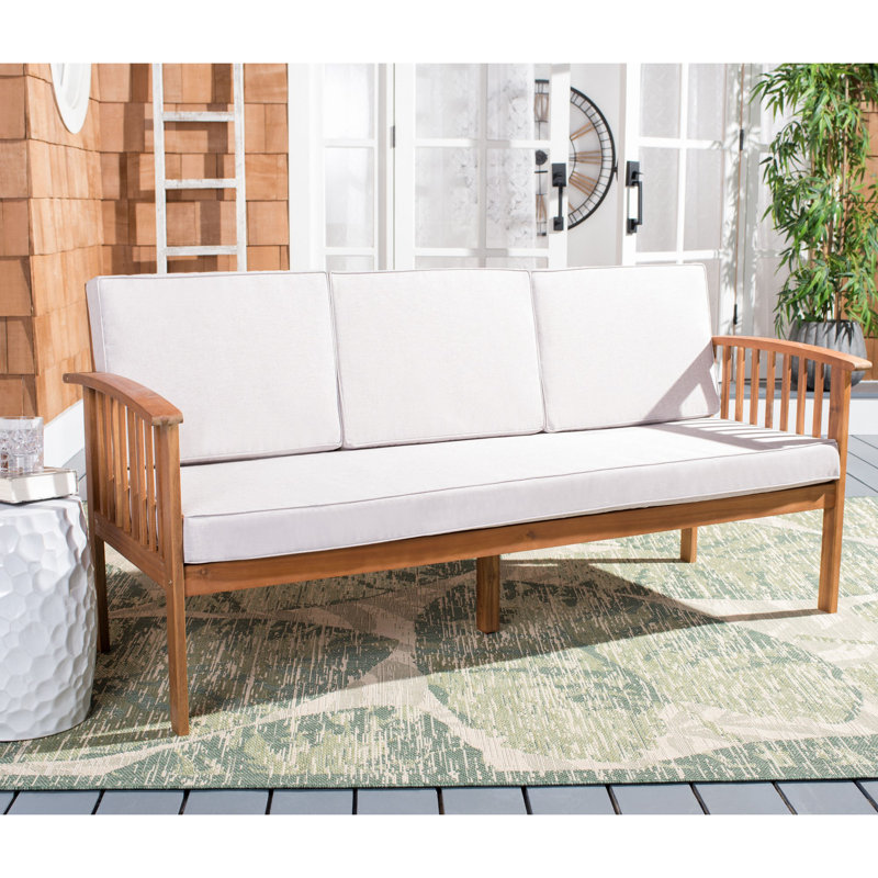 Banc de jardin extérieur Alderico Langell, Naturel, Gris