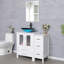  Ensemble de meuble-lavabo simple 36 po avec lavabo vasque, plateau en bois manufacturé, robinet, drain-628063800-628063801