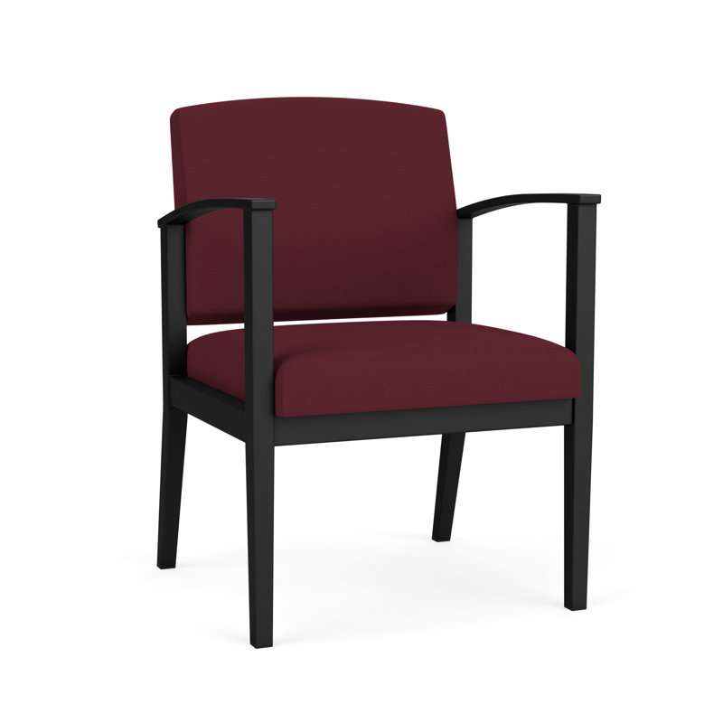 Chaise en métal Amherst, Noir, Tissu vin ouvert