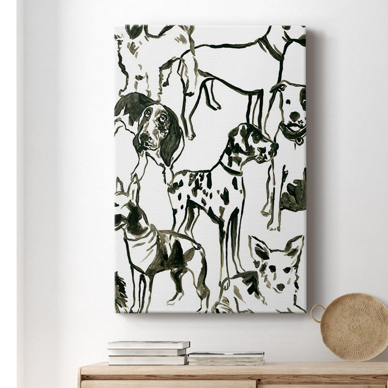 " Canine Collage II ", 60" H x 40" W x 1.5" D