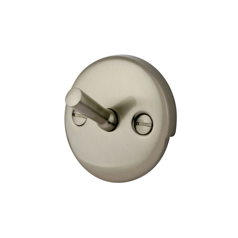 Kingston Brass Made To Match Round Bathtub Overflow Plate with Trip Lever, Brushed Nickel