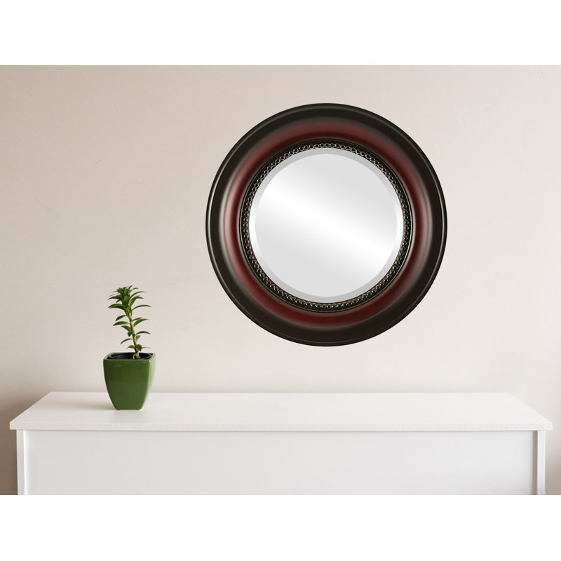 Witney Round Mirror, 29" x 29", Rosewood