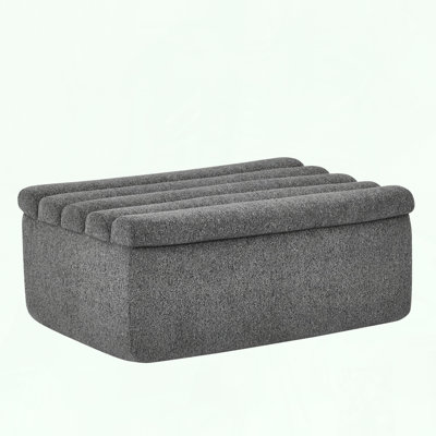 Repose-pieds modulaire avec tissu en chenille doux et sans assemblage