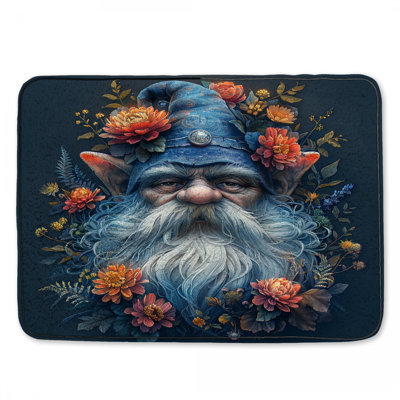 Tapis de bain gnome fantaisie, décor de salle de bain bohémien