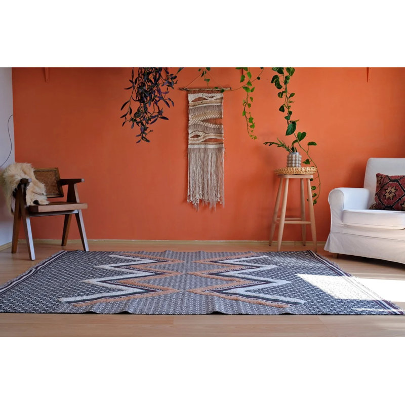 Tapis intérieur / extérieur en coton Iyleen, Rectangle 3 pi 11 po x 5 pi 11 po